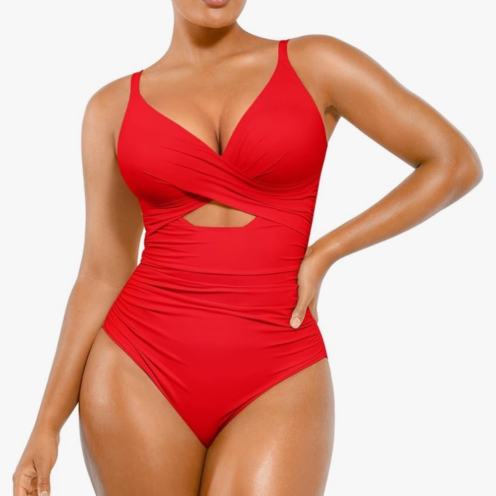 Elegant Red Women's Swimsuit